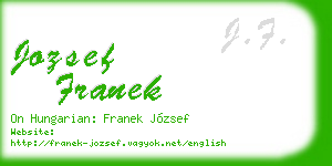 jozsef franek business card
